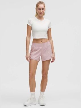 Lululemon Hotty Hot HR Short 4" Lined Pink Haze Size 6